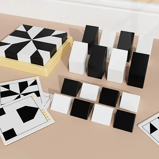 Настольная интерактивная игра Ummi ME-149 Hidden Black and White Blocks Black / White - фото 3
