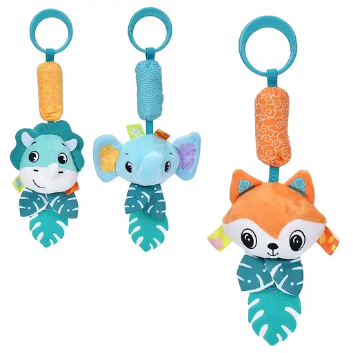 Подвеска мягкая на коляску/кроватку, 32 см, животное, звук, пищалка, плюш, 12x12x5 см (в ассортименте) - фото 2