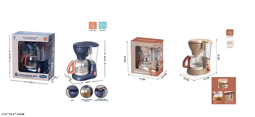 Кофеварка YH129-2C/2S на батарейках, свет, звук, в коробке (6982005400280) МИКС - фото 1