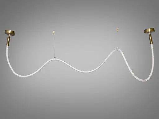 Стильна світлодіодна люстра шланг потужністю 28W, бронза - фото 1
