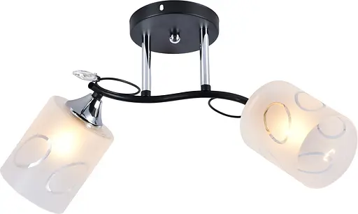 Люстра декоративна V XA1253/2 Black+Chrome на 2 плафони