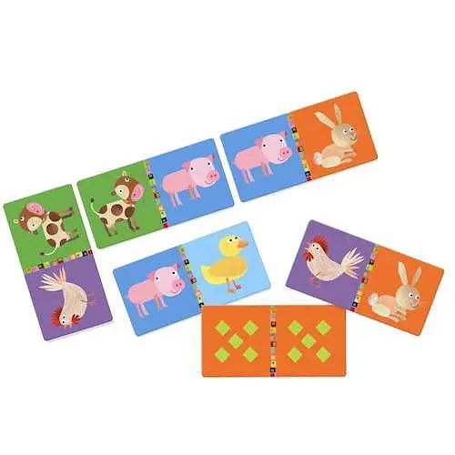 Настольная игра Djeco Детское домино. Ферма (Domino Farm, 28 pcs) (DJ08158) - фото 2