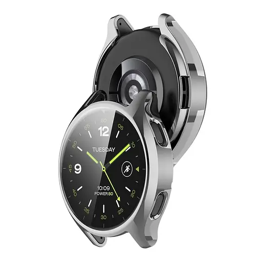 Комплект Tamister для годинника Xiaomi Watch 2 сріблястий (чохол + металевий ремінець 22 мм) - фото 7