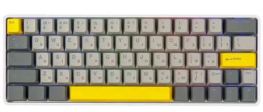 Клавіатура бездротова Epomaker EP64 Mulan Switch UA RGB White (EP64-W-M)