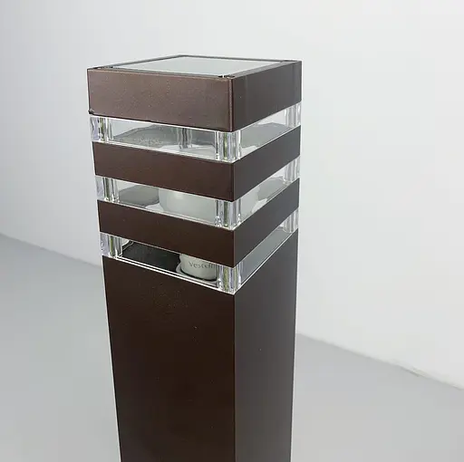 Вуличний ліхтар-стовп в корпусі кольору Coffee 80 см | Line F | Арт. 8024 80CM CF (стовп) - фото 2