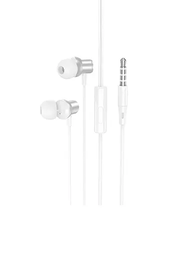 Навушники провідні, вакуумні, Hoco M110, з мікрофоном, 3.5 мм, 1.2м, сріблясті - фото 3