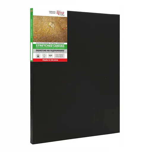 Подрамник Rosa Gallery 18×25 см модуль №0 мелкое зерно Черная грунтовка хлопок [CD] - фото 3