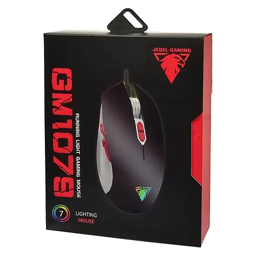 Ігрова миша Jedel GM1079 3200 DPI з RGB підсвічуванням чорна - фото 5