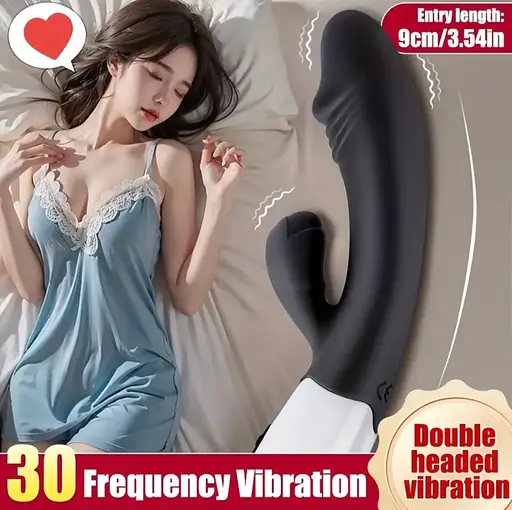 Багатофункціональний вібратор-кролик, стимулятор точки G і клітора, з проникненням і масажем. Чорний - фото 5