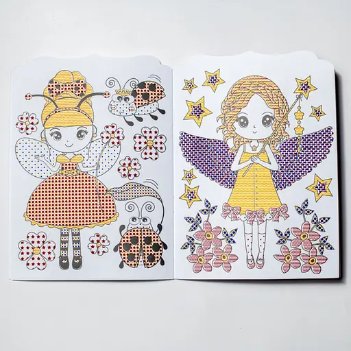 Водная раскраска "Девочки" Ранок 10171026, 8 страниц, 20 наклеек - фото 6