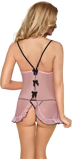 Сорочка и стринги Roxana 6740 S розовый - фото 3