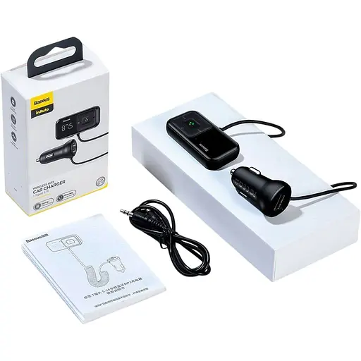 FM-трансмітер Baseus T Shaped S-16 Car Black (CCMT000201) [114563] - фото 8