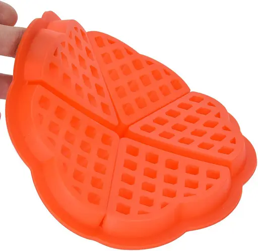 Силіконова форма для випічки вафель Серце, Kitchen Master Рожевий 86191 - фото 6