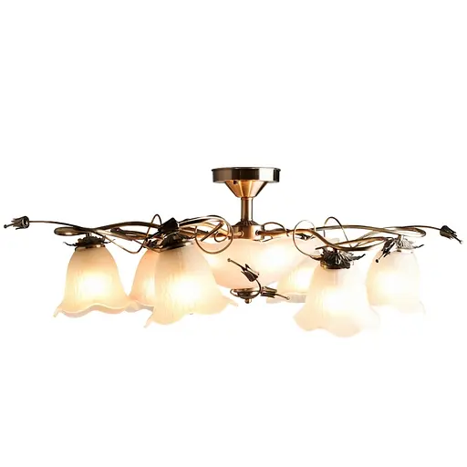 Люстра потолочная Brille флористика E27 60W BZ (BKL-066S/9) - фото 5