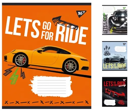 Тетради ученические 60 листов клетка Yes Lets go for ride, 10 шт. в упаковке