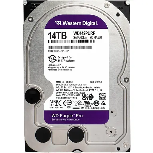 Жесткий диск 3.5" Western Digital Purple Pro 14 TB SATA 512 MB (Western Digital142PURP) [141102] - фото 3