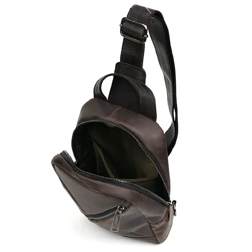 Рюкзак слинг кожаный с карманами TARWA 29х17х8 см sum0028240 - фото 7