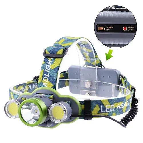 Налобний ліхтар BL-2133-T6+2COB + microUSB + 2х18650 + (5+2) режимів - фото 2