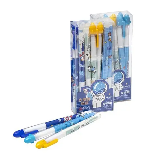 Ручка пишет-стирает 34227 синяя, упаковка 12 шт