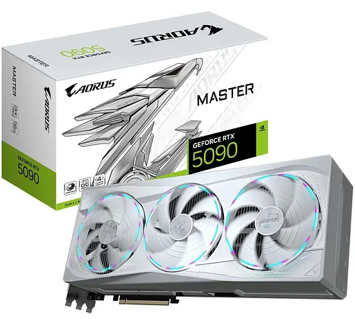 Видеокарта Gigabyte RTX 5090 32GB AORUS MASTER ICE (GV-N5090AORUSM ICE-32GD) (GDDR7, 512 bit, PCI-E v5.0 x16) - фото 10