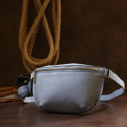 Шкіряна жіноча сумка бананка Shvigel 23х13х5 см sum0020209 - фото 6