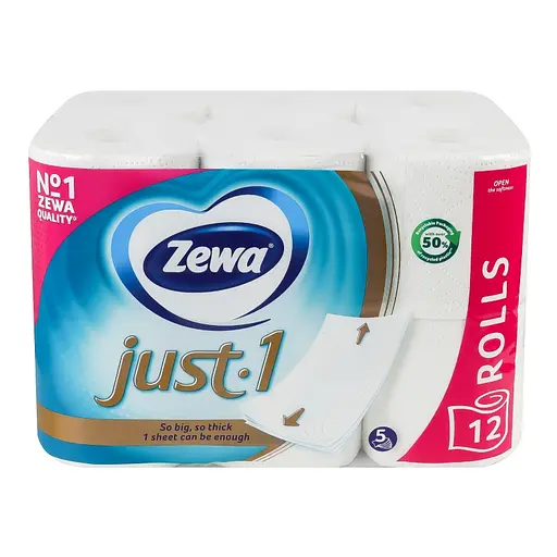 Туалетний папір Zewa Just 1, 5-ти шаровий 12 шт. - фото 3
