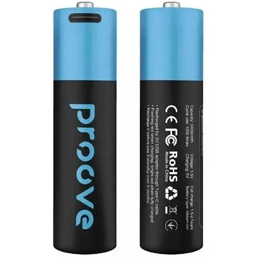 Аккумуляторные батарейки Proove Compact Energy AA (2 ПК) (RBCE26010008) набор 2 штуки - фото 1