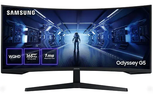 Монитор 34" Samsung Odyssey G5 C34G55TW Curved UWQHD VA 165Hz (LC34G55TWWIXUA) - фото 1