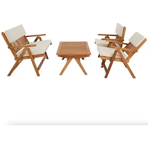 Комплект садових меблів Di Volio Lusiano складаний бежевий - фото 7