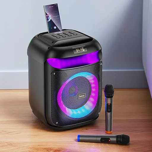 Колонка портативна Hoco HA13 Ramon 2 бездротові мікрофони - фото 9