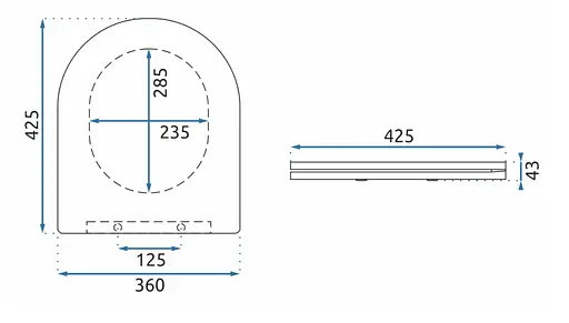 Сиденье для унитаза Rea Flat black REA-C6003, Черный - фото 4
