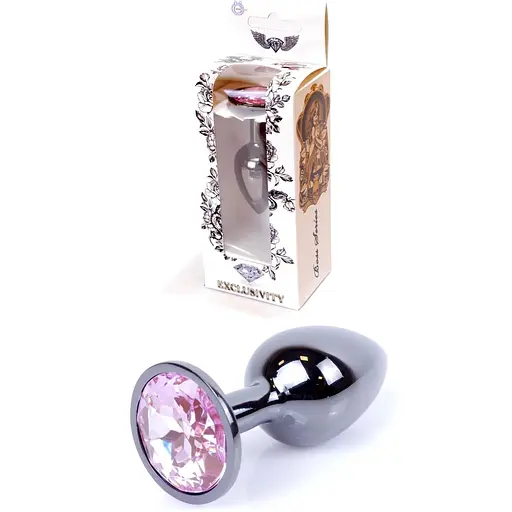 Анальна пробка Boss Of Toys Boss Series - Jewellery Dark Silver Plug Rose S, BS6400027, Срібний /Світло-рожевий
