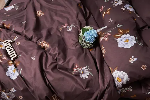Підковдра Moon&Star Мікросатин Premium Floral Mocha Полуторна 143x210 см - фото 6