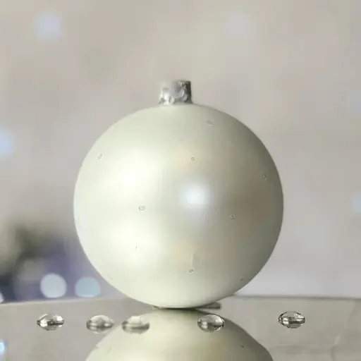 Ялинкова прикраса Санта Шоп Символ 2026 Мрійливий кінь білий скло (4820001180534) - фото 3