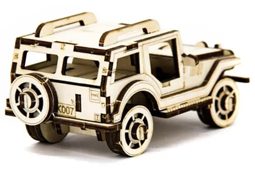 Дерев'яний конструктор Джип 45 деталей - фото 4