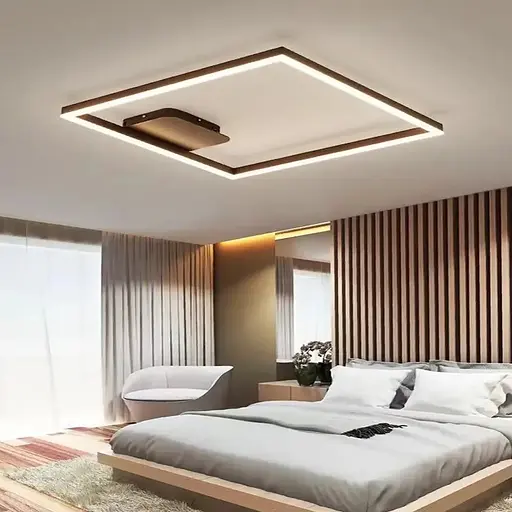 Светодиодная люстра Лотус PJ871 (50х50см) Коричневая