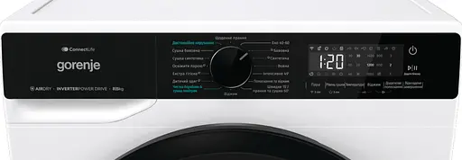 Стирально-сушильная машина Gorenje фронтальная 8(5)кг 1400 A+ 51см дисплей инвертор Wi-Fi белый - фото 7