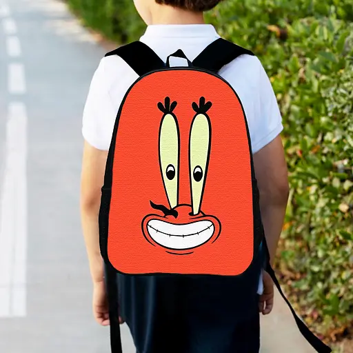 Рюкзак детский Губка Боб Мистер Юджин Крабс 34х27см, городской ранец для мальчика (00516)