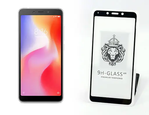 Стекло защитное Xiaomi Redmi 6/6a 5D 9D Full Glue полного покрытия - фото 2