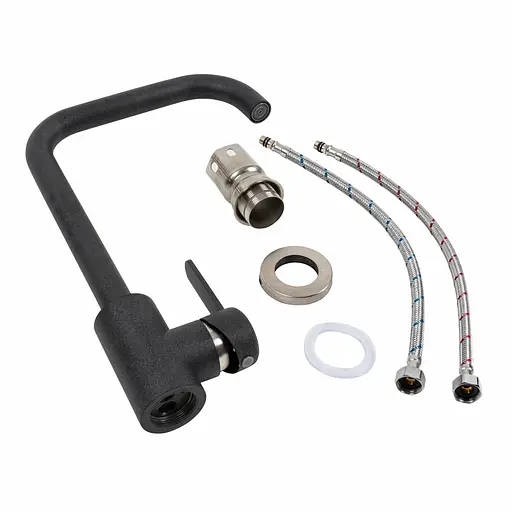 Змішувач для кухні Platinum KT 11 (3008B-FH) Карбон Чорний - фото 3