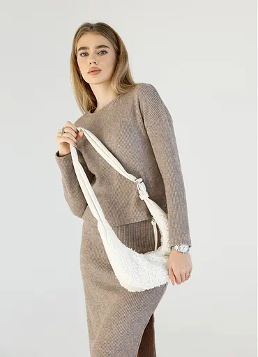 Женская сумка Sambag HOBO S DOLLY Белая 30 х 13 х 8 см (53100808) - фото 4