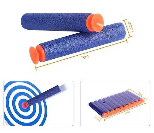 Патрони м’які, 10 шт., 14x2x7 см