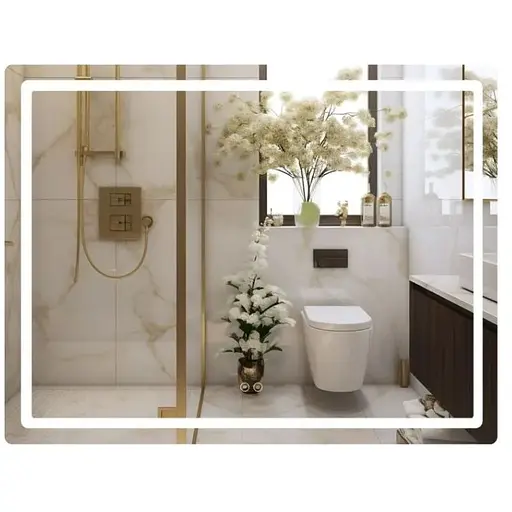 Дзеркало Qtap Mideya (MI2) прямокутне з LED-підсвічуванням Touch QT2078F12080 - фото 1