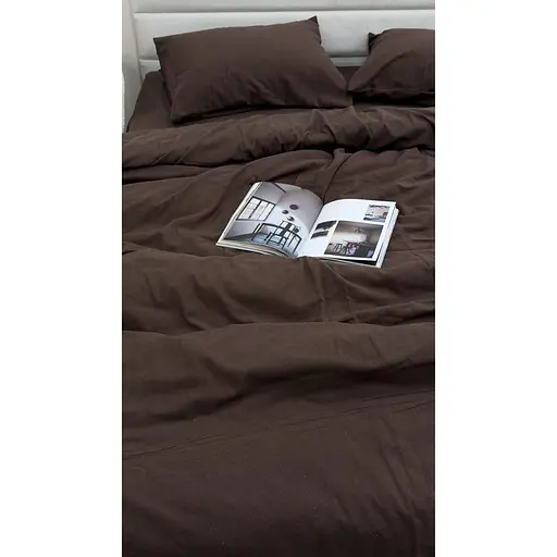 Наволочка Ecotton Зимова колекція Super Soft Dark Brown Фланель 50х70 см (25540)