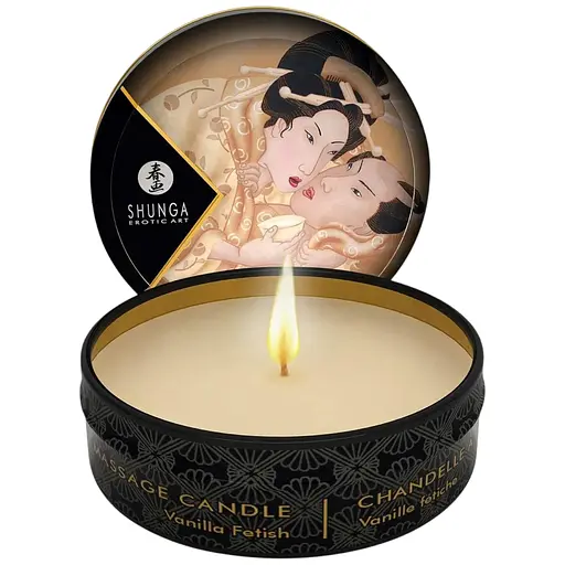 Масажна свічка Shunga Mini Massage Candle Vanilla Fetish з афродизіаками 30 мл