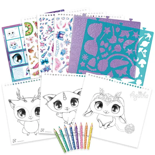 Набор для творчества Скетчбук: Звездные друзья Nebulous Stars 11141 с карандашами - фото 3