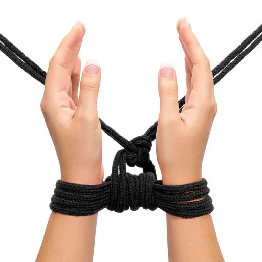 Мотузка для зв'язування Lovetoy Fetish Bondage Rope 10 м чорний - фото 4