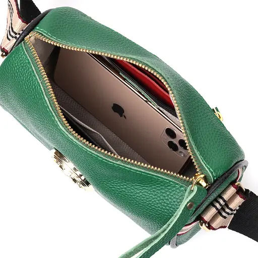 Женская сумка Vintage с украшением из натуральной кожи 21.5х14х9.5 см sum0029023 - фото 7