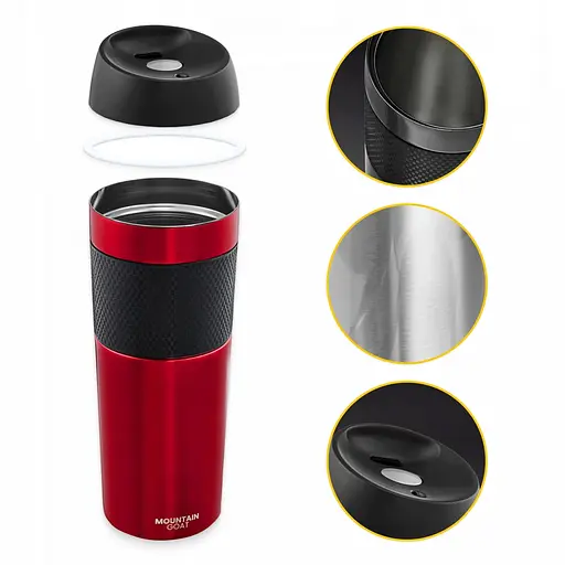 Термокружка Mountain Goat Travel 0.4 л Red (P-5907739315717) - фото 10