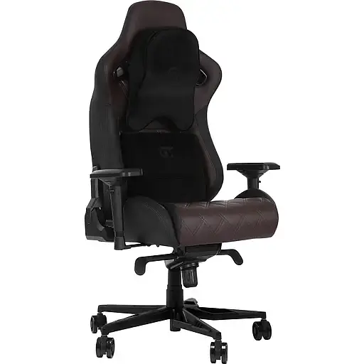 Геймерське крісло GT Racer чорне з коричневим (X-0724 Black/Brown) - фото 1